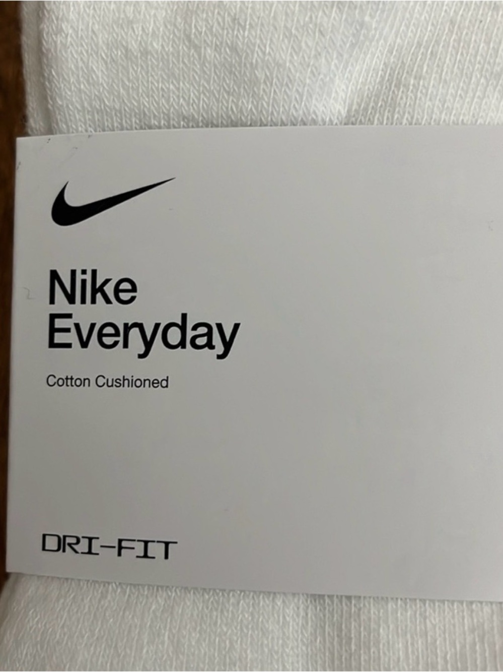 Nike White Ankle Athletic Socks with Black Swoosh - 6 Pack - Picture 4 of 5